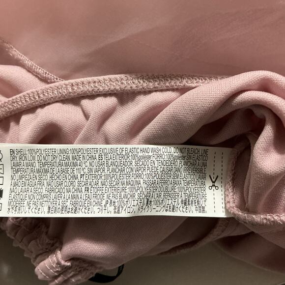 Forever 21 Dusty Rose Chiffon Ruffle Off Shoulder Crop Top Blouse Medium - Picture 8 of 9